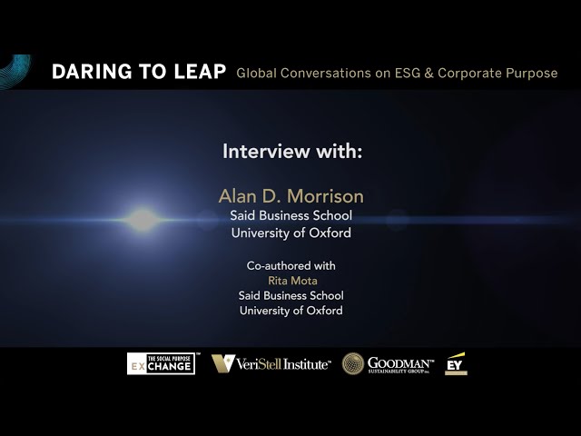 Interview with Alan Morrison, Said Business School at the University of Oxford