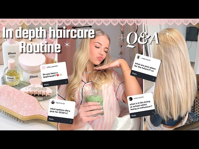 IN DEPTH HAIRCARE ROUTINE +Q&A💆🏼‍♀️🫧🧴