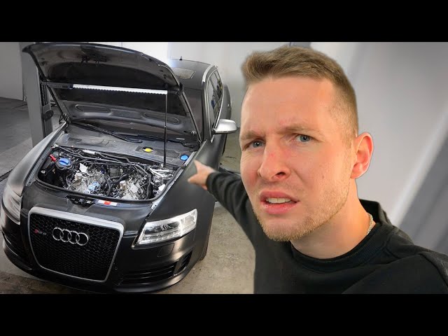 Curious damage found on the V10 biturbo of the cheapest Audi RS6! Can the engine still be saved?