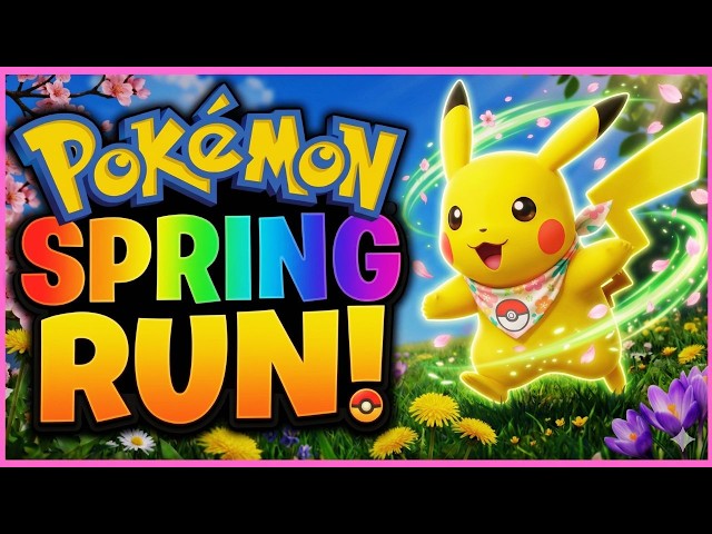 🟡 Pokemon Spring Run! 🟡 Brain Break 🟡 Spring Brain Breaks for Kids