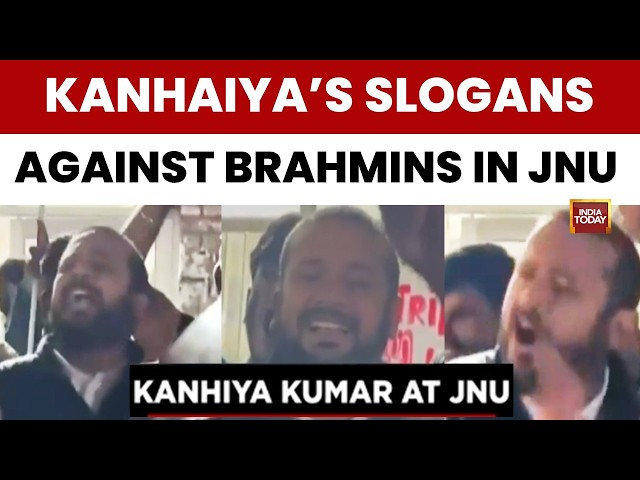 Kanhaiya Kumar Sparks Row With 'Azadi' And Anti-Brahmanism Slogans At JNU Public Meeting