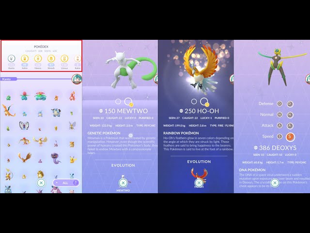 Pokedex Kanto, Johto, Hoenn, Sinnoh, Unova, Kalos - December 2020 [Pokemon Go]