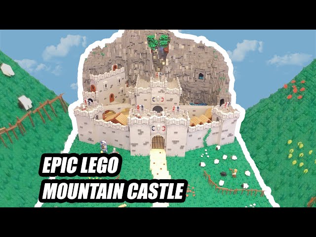 TIMELAPSE: Huge LEGO Mountain Castle