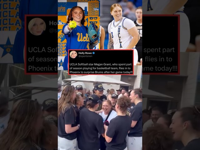 ❤️ UCLA Softball & Basketball Player Megan Grant surprises team after Natty | college basketball