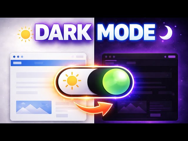 Add Dark Mode to Your Website in 5 Minutes ⚡ (HTML CSS) #html #css #toggle 