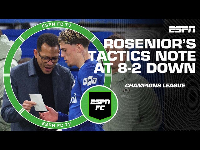 ‘WASTE OF TIME!’ Liam Rosenior gives out tactics note at 8-2 down in Chelsea vs. PSG | ESPN FC