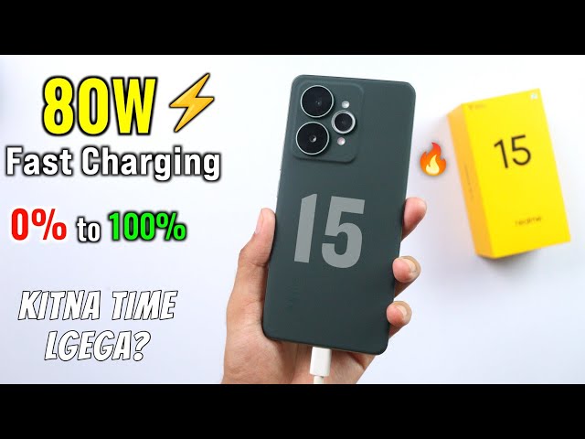 Realme 15 Charging Test | full Battery charged test 0% to 100% || realme 15 full Review