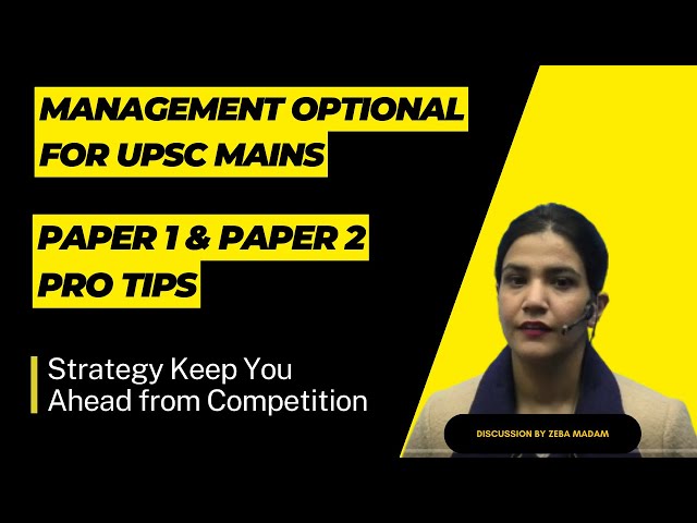 How to Prepare for UPSC Management Optional | Management optional for UPSC Strategy by Diademy IAS