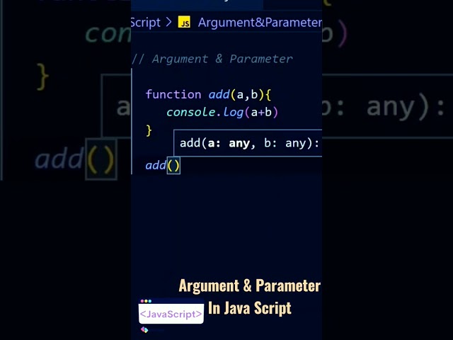 What is the Argument & Parameter In Java Script #javascript #java #CodeWithMK