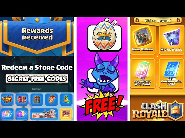 Hurry and Get the New SECRET Free Rewards in Clash Royale New Season! Free Emotes and Lucky Chests