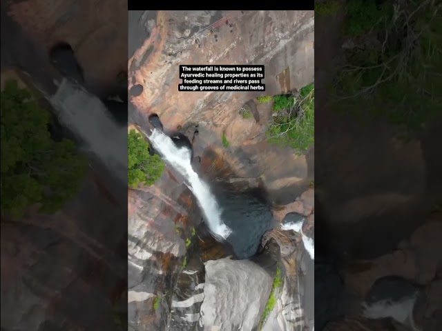 drone view cuttralam main falls #tamil #cuttralam #waterfalls #travel #food #nature