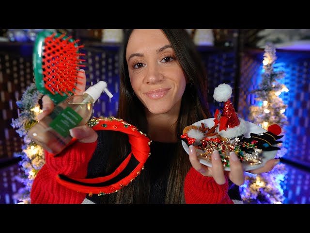 ASMR Relaxing Hair Treatment, Brushing, Clipping, & Scalp Massage 💤