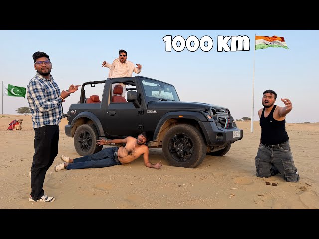 Going India-Pakistan Boarder With Open Thar 😑 - 1000 किलोमीटर खुल्ली थार में हालत खराब हो गई