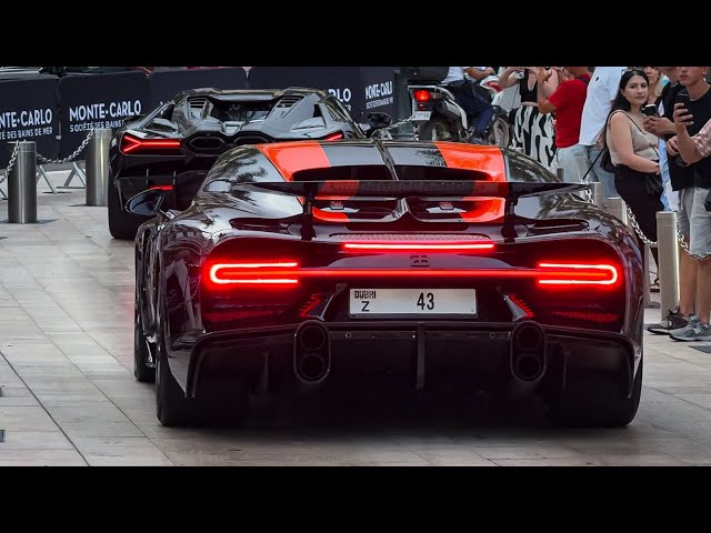 MONACO CRAZIEST SUPERCARS 2025 - Chiron Super Sport, Revuelto, SVJ, 12 Cilindri, Senna, Valkyrie