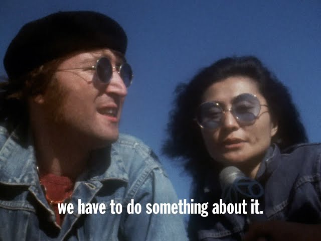 John & Yoko & Geraldo - Helping the Willowbrook children.