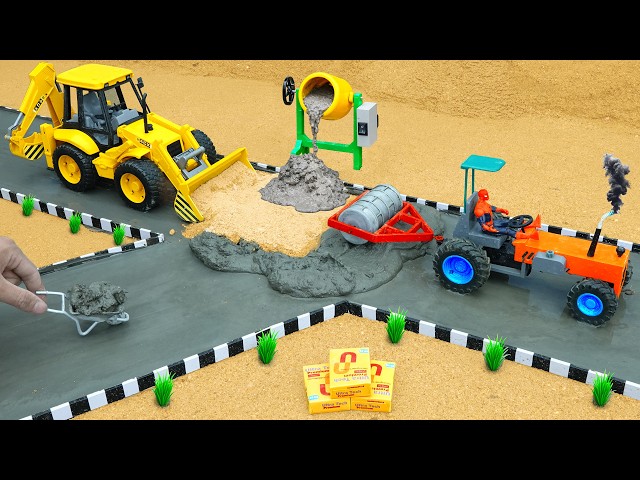 DIY Mini Tractor & JCB Making a Concrete Road | Cement mixer roller | Science Project