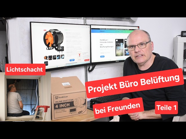 Office ventilation at a friend's house, part 1, with the HONGUAN VortexFlow S4