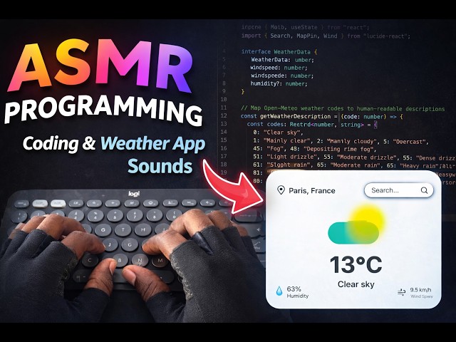 Wheather App with ReactJs + Tailwindcss - Asmr programming (No talking)