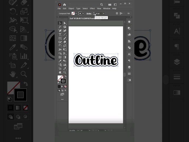 How to Create Outline of Text in Adobe Illustrator | Quick Tips
