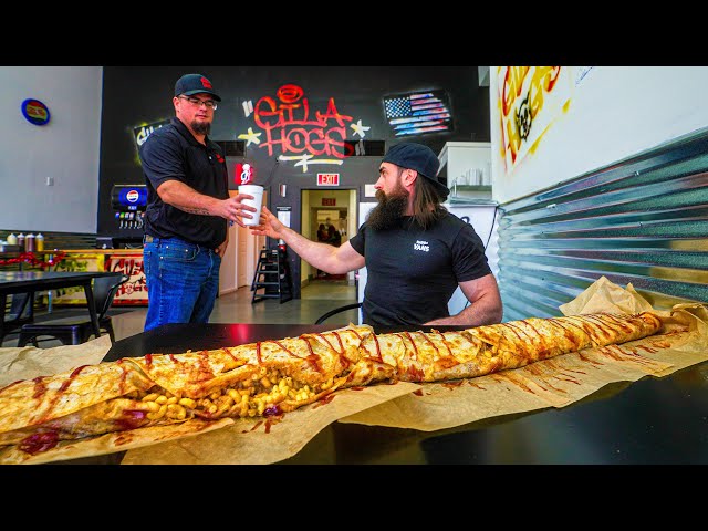 THE FOUR FOOT BURRITO CHALLENGE SO BIG THAT NOBODY HAS EVER FINISHED IT! | BeardMeatsFood