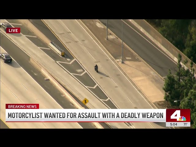 Police chase assault suspect on motorcycle in LA County