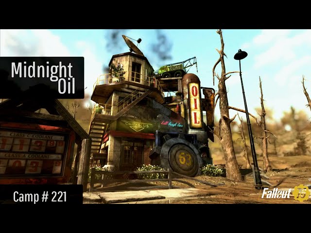 Fallout 76 Camp Build | Midnight Oil | Burning Springs // Scrappy // Immersive // Junk // Creative