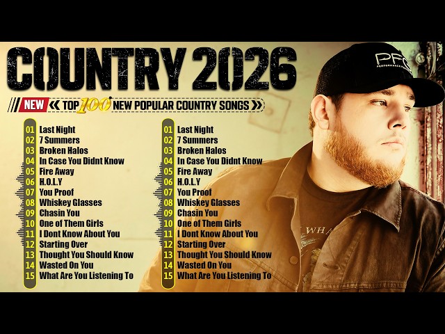 Country Music Playlist 2026 - Luke Combs, Morgan Wallen, Jason Aldean, Luke Bryan, Chris Stapleton