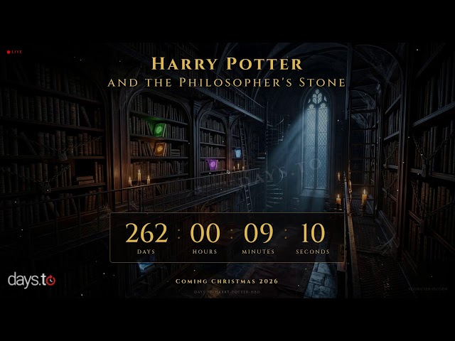 🔴 LIVE Harry Potter HBO Countdown — Harry Potter and the Philosopher's Stone Premiere Timer 24/7