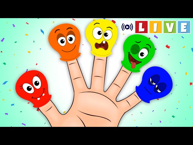 🔴 🎈 Balloon Finger Family Song | Fun Nursery Rhymes for Kids 🖐️ | HooplaKidz BabySitter