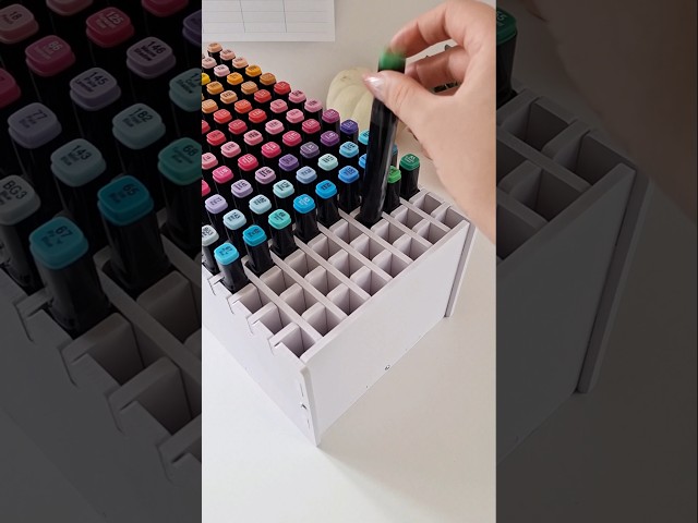 organizing my markers 🤍 #aesthetic #asmr #organization