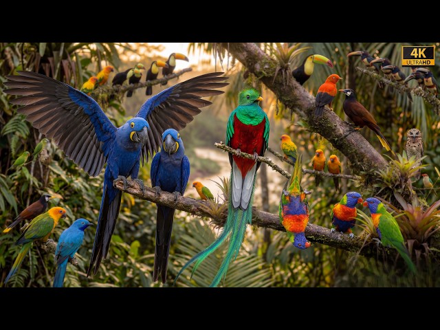 Top 50 Most Bizarre & Beautiful Birds | 4K Nature ASMR (Soothing Forest Sounds)