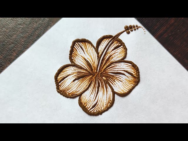 How To Draw Hibiscus Flower with Henna | Latest Hibiscus Flower Tutorial | RM Henna Artist