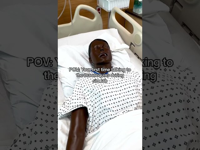 POV: Your first time talking to the mannequins during sim lab #nursingschool