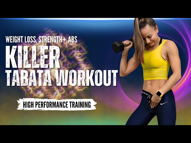 KILLER 60-Min Tabata Workout Challenge for STRENGTH,  Power & Shredded Abs | Torch Fat & get Lean