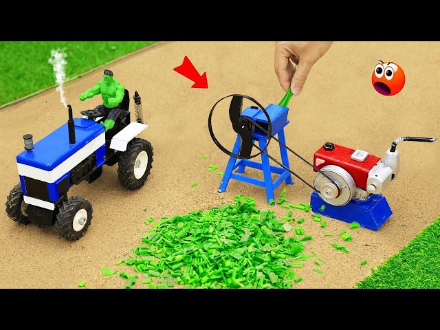 Diy mini tractor making mini chaff cutter machine science project | minihand pump | ‎⁨@SanCreator1