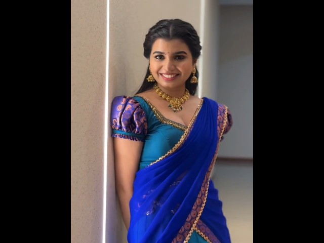 Mallu anchor Parvathy Babu new video in saree #parvathybabu #saree #sareelove #photoshoot #reels #fy