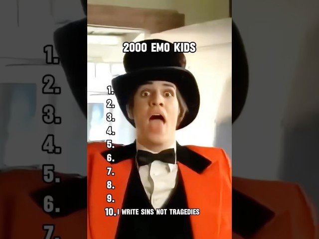 Top 10 ‘Emo Kids’ songs from the 2000s. 🔥