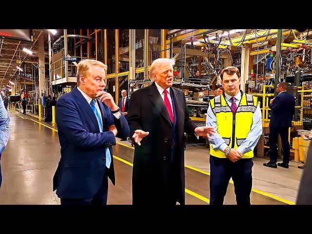 President Trump VISITS Ford River Rouge Complex In Michigan