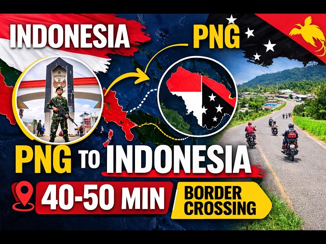INDONESIA 🇮🇩 / PNG🇵🇬 BOARDER CROSSING BY ROAD
