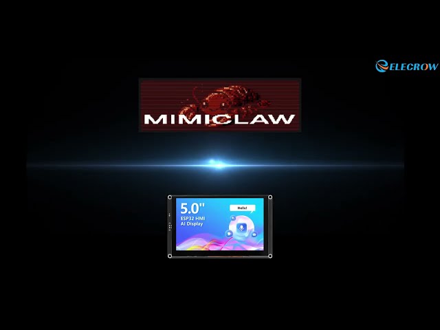 Running MimiClaw on CrowPanel Advance 5“ ESP32-S3 HMI AI-Powered IPS Touch Screen