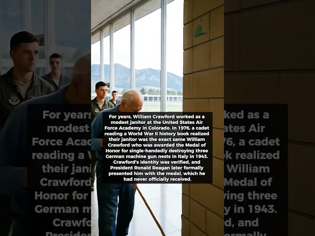 William "Bill"Crawford janitor at d U.S. Air Force Academy later discovered by cadets #arts #shorts