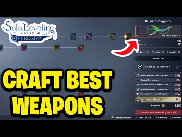 How To Craft Best Weapons in Solo Leveling: ARISE OVERDRIVE - Fastest Guide