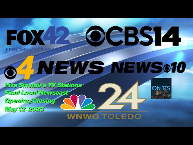 (#172) Five Sinclair's TV Stations Final Local Newscast - Opening and Closing (5-12-2023)