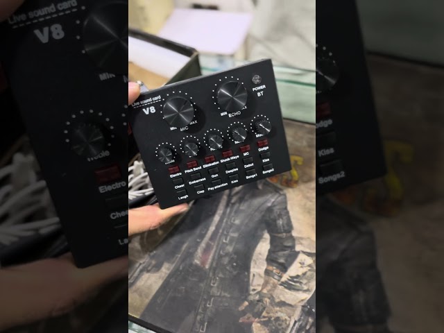 V10 BM-800 PODCAST CONDENSER MICROPHONE SET WITH LIVE SOUND CARD, RECHARGEABLE