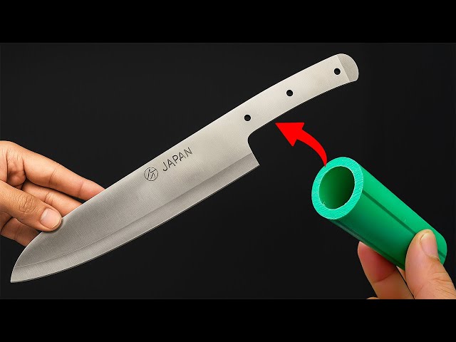 PVC Pipe Recycling – Recycling Steel Like Knife Handles from PVC Pipe | Creative Invention