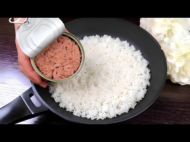 This is so delicious that you want to cook it every day! Rice with tuna.