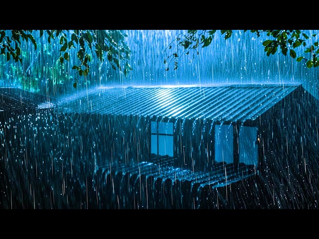Heavy Stormy Night with Torrential Rainstorm & Very Huge Thunder ⚡⛈ Thunderstorm Sounds for Sleeping
