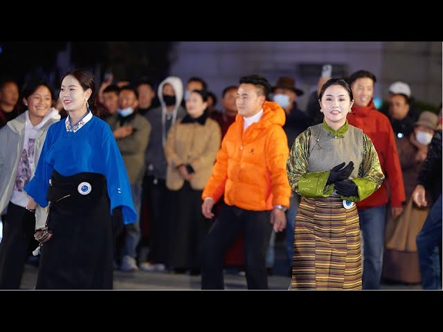 Yongji, Zhuorechamu team, wonderful Tibetan dance   "Auspicious and health"