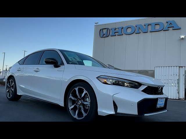 2025 Honda Civic Hatchback Sport Touring Hybrid Platinum White Pearl