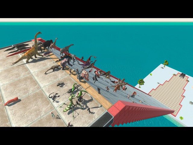Giant Slide Tournament - Animal Revolt Battle Simulator